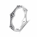 925 Sterling Silver Ring with Pavé Setting CZ, Size 6.0