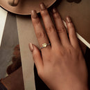 925 Sterling Silver Plated White Gold Pavé Setting CZ Ring for Women