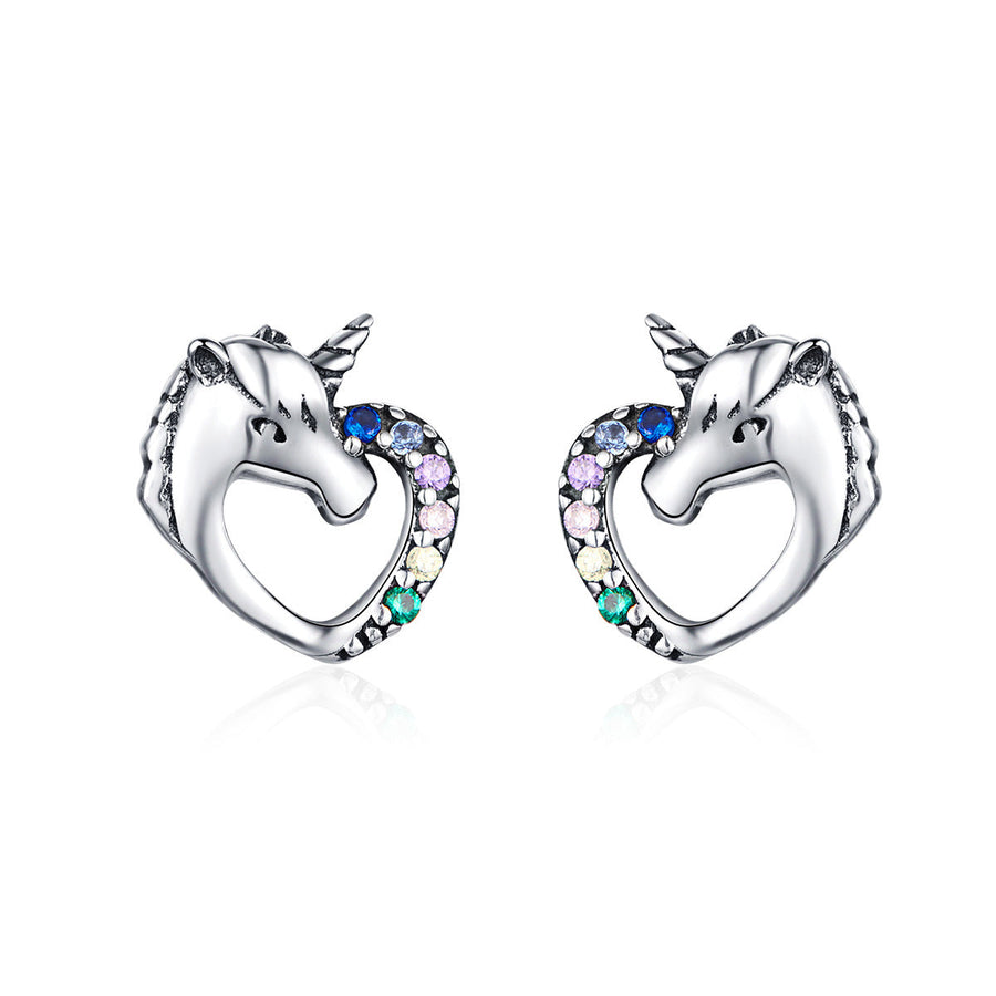 925 Sterling Silver Earrings with Oxidized Finish and Pavé Setting