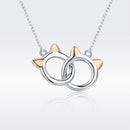 925 Sterling Silver Necklace, Length 38-45cm, Pendant 1.2*1cm, for Women