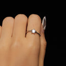 925 Sterling Silver 0.30 Carat Moissanite Ring Size 8