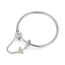 925 Sterling Silver Adjustable Length 17cm Bracelet for Women
