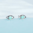 925 Sterling Silver Translucent Opal Earrings for Women