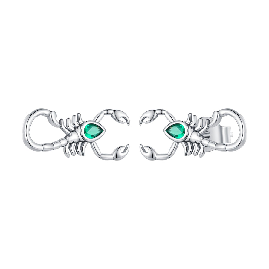 925 Sterling Silver Earrings with Pavé Setting CZ and Oxidized Finish for Women