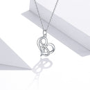 925 Sterling Silver Adjustable CZ Pendant Necklace