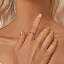 925 Sterling Silver Oxidized 2.8mm Band Ring Size 6.0 for Women