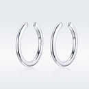 925 Sterling Silver Earrings with Platinum Plating, 1.3cm for Women