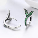 925 Sterling Silver Earrings with Pavé Setting CZ 1.5*1cm for Women