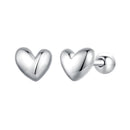 925 Sterling Silver Plated Platinum 5mm Earrings for Women