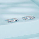 925 Sterling Silver CZ Pavé Earrings 13*2mm for Women