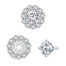 925 Sterling Silver 0.5 Carat Moissanite Earrings for Women