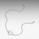 925 Sterling Silver Plated White Gold Bracelet 21cm for Women
