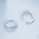 925 Sterling Silver Pave Setting CZ Earrings for Women