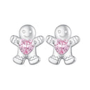 925 Sterling Silver Earrings with Pavé Setting CZ - 10x9mm for Women