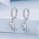 925 Sterling Silver Plated Platinum Earrings