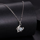 925 Sterling Silver Moissanite White Gold Plated Necklace for Women, Length 40+5cm