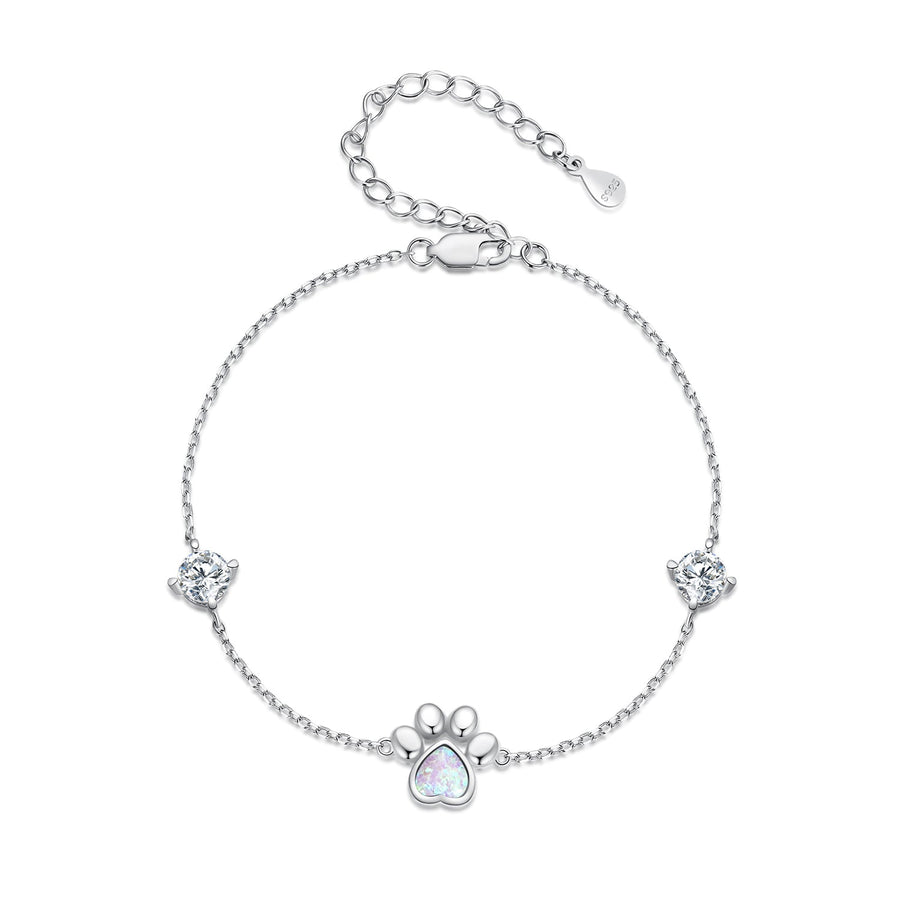 925 Sterling Silver Translucent Opal Bracelets for Women