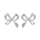 925 Sterling Silver Plated White Gold Earrings