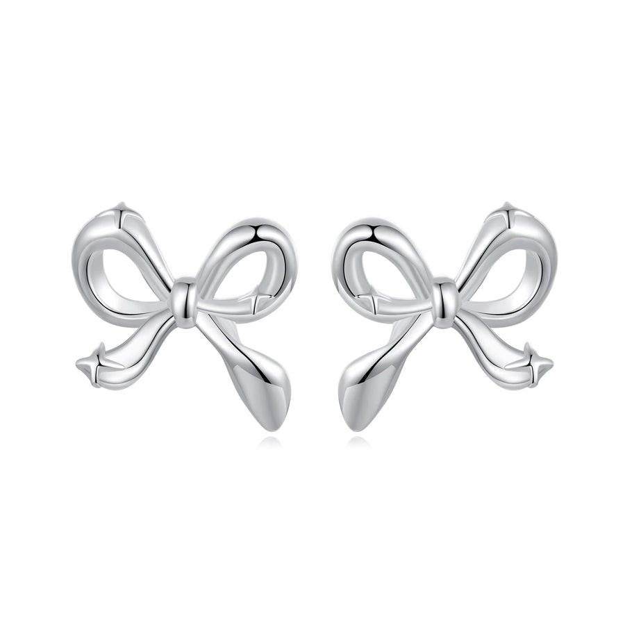 925 Sterling Silver Plated White Gold Earrings