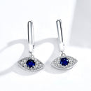 S925 Platinum Plated Pavé Setting CZ Earrings - 1.9*1cm - Women's Jewelry