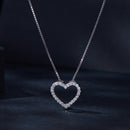 S925 Sterling Silver Necklace with Moissanite, 400mm + 50mm, Platinum Plated, Women