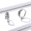 S925 Oxidized Silver Earrings 1.2*0.5cm for Women