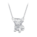 925 Sterling Silver Plated Platinum Necklace with 13x12mm Pendant for Women
