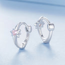 925 Sterling Silver White Gold Plated Earrings with CZ for Women
