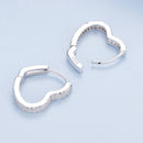925 Sterling Silver Earrings with Cubic Zirconia in Platinum Finish