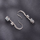925 Sterling Silver Moissanite 1.00 Carat Earrings for Women