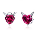925 Sterling Silver Earrings with Pavé Setting CZ, 1*0.9cm for Women