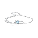925 Sterling Silver Aquamarine Bracelet for Women