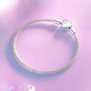 925 Sterling Silver Bracelet 17.0cm Inner Diameter for Women