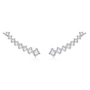925 Sterling Silver Earrings with Pavé Setting CZ - 2.9*0.7cm