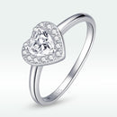 925 Sterling Silver Love CZ Ring Size 6.0 for Women