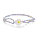 925 Sterling Silver Plated Platinum Deep Seashell Bracelet 24cm Adjustable for Women