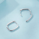 925 Sterling Silver Earrings 10*2mm with White Gold Plating for Women