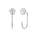925 Sterling Silver Plated White Gold Earrings for Women