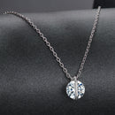 925 Sterling Silver 0.65 Carat Genuine Moissanite Necklace for Women