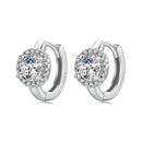 925 Sterling Silver White Gold Plated CZ Earrings for Women