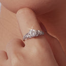 925 Sterling Silver Moissanite 0.65 Carat Ring Size 6 for Women