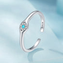 925 Sterling Silver Synthetic Turquoise Pavé CZ White Gold Plated Pendant 0.4x0.5cm for Women