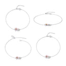 S925 Sterling Silver Adjustable Flower Bracelet for Women