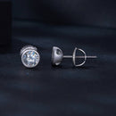 925 Sterling Silver 5.0mm Moissanite Earrings for Women