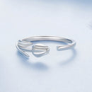 925 Sterling Silver Plated White Gold 0.18cm Rings for Women