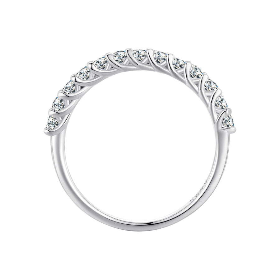 925 Sterling Silver Moissanite 0.03ct Ring Size 6A for Women