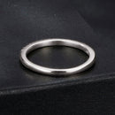 925 Sterling Silver 0.01ct Moissanite Ring in Size 8A