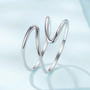 925 Sterling Silver Oxidized Silver 0.12-0.9cm Ring for Unisex