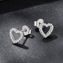 925 Sterling Silver Moissanite 0.10 Carat Earrings for Women
