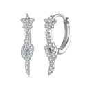 925 Sterling Silver Plated White Gold Earrings with CZ for Women